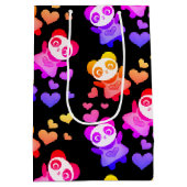 Rainbow Galaxy Cute Panda Love Heart Medium Cadeauzakje (Achterkant)