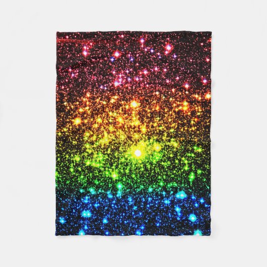Rainbow Galaxy Fleece Deken (Voorkant)