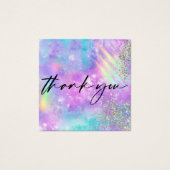 Rainbow Galaxy Hartelijk dank voor de korting van  Vierkante Visitekaartjes (Voorkant)