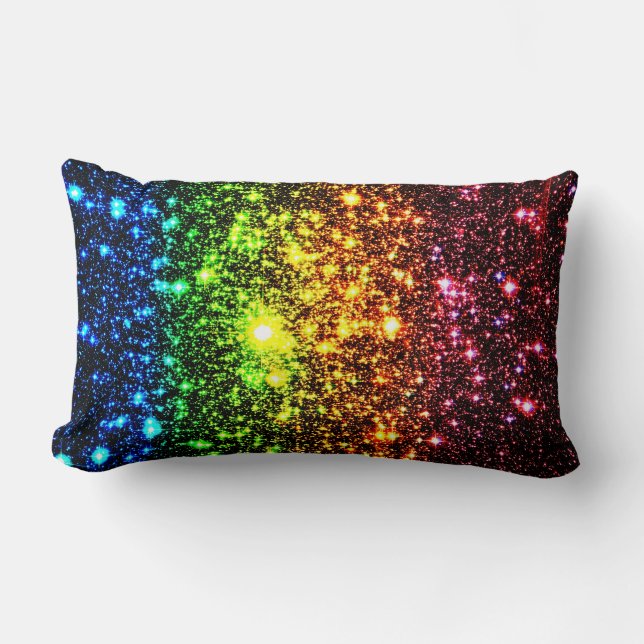 Rainbow Galaxy Lumbar Kussen (Voorkant)