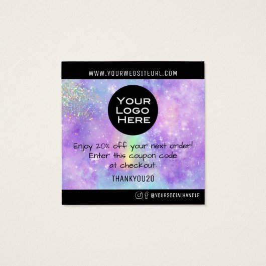 Rainbow Galaxy Merci Remise aux clients Insertion (Dos)