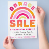 Rainbow Garage Sale Flyer-Sjabloon Flyer (Hand)