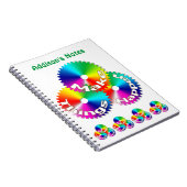 Rainbow Garden Art déco Carnet Floral (Côté Droit)
