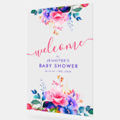 Rainbow GARDEN FLORAL Baby shower Bienvenue (Angle)