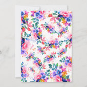 Rainbow Garden Floral Baby shower Opslaan Datum Kaart (Achterkant)