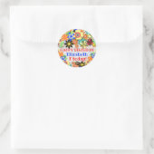 Rainbow Garden Kind is jarig Ronde Sticker (Tas)