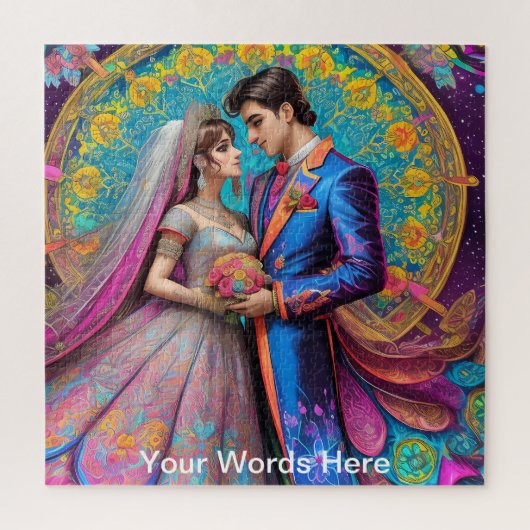 Rainbow Garden Neon Psychedelic Legpuzzel (Verticaal)