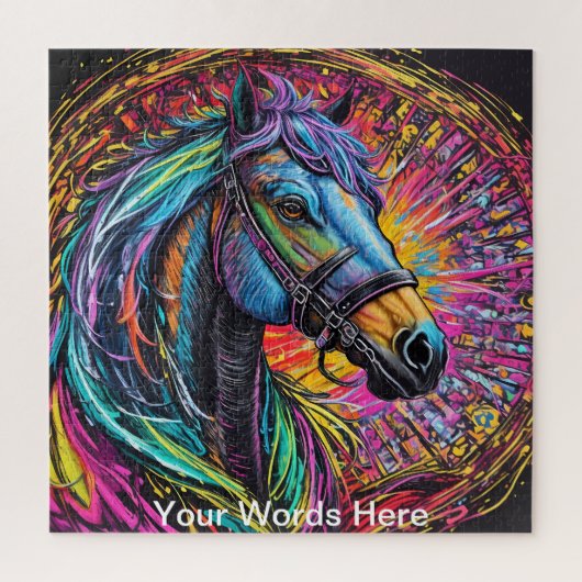 Rainbow Garden Neon Psychedelic Wildlife Natuur Legpuzzel (Verticaal)