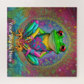 Rainbow Garden Neon Psychedelic Wildlife Natuur Legpuzzel (Horizontaal)