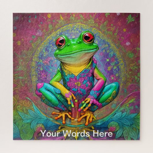 Rainbow Garden Neon Psychedelic Wildlife Natuur Legpuzzel (Verticaal)