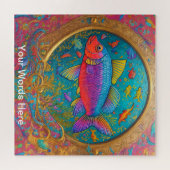 Rainbow Garden Neon Psychedelische Natuur Legpuzzel (Horizontaal)