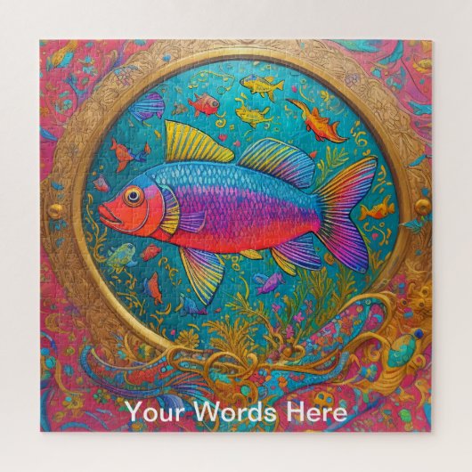 Rainbow Garden Neon Psychedelische Natuur Legpuzzel (Verticaal)