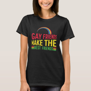 Rainbow Gay Best Friends LGBT Equality Rights Supe T-shirt