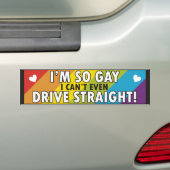 Rainbow Gay Bumpersticker (Op auto)