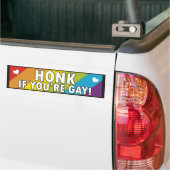Rainbow Gay Bumpersticker (Op Truck)