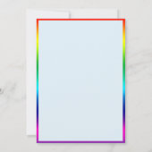 Rainbow Gay Elegant Stijlvolle Pride Wedding Kaart (Achterkant)