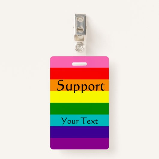 Rainbow, Gay en sympathisanten Badge (Voorkant met clip)