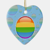 Rainbow Gay Lesbian Pride Bubble Vlag Keramisch Ornament (Rechts)