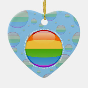 Rainbow Gay Lesbian Pride Bubble Vlag Keramisch Ornament