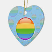 Rainbow Gay Lesbian Pride Bubble Vlag Keramisch Ornament (Links)