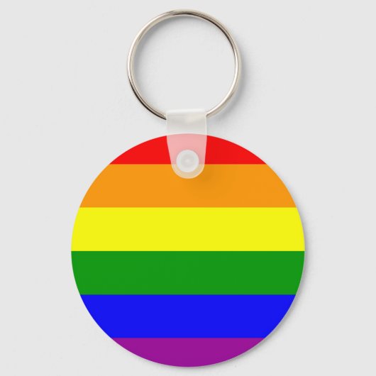 Rainbow Gay Lesbian Pride Sleutelhanger (Voorkant)