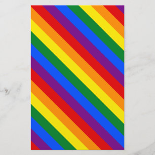 Rainbow Gay Lesbian Trans Queer LGBTQ Pride Flag Briefpapier