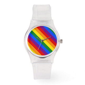 Rainbow Gay Lesbisch Trans Queer LGBTQ Pride Vlag Horloge