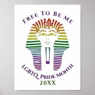 Rainbow Gay LGBTQ Pride Month vrij om mij te zijn Poster