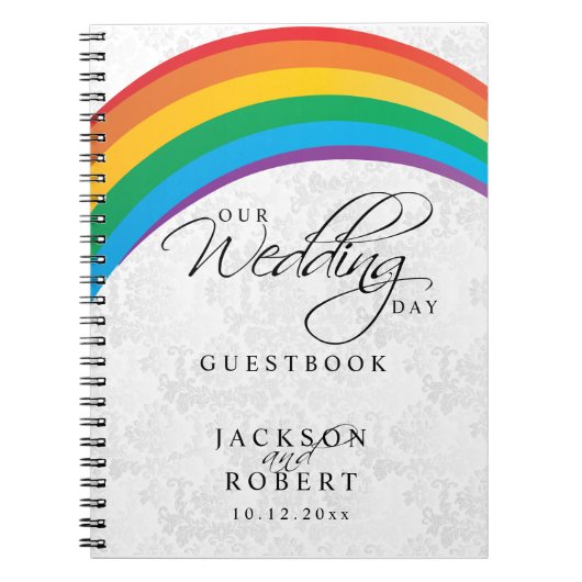 Rainbow Gay - Our Wedday - Guestbook Notitieboek (Voorkant)