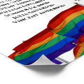 Rainbow Gay Pride 15 Table Wedding Seating Chart Poster (Hoek)