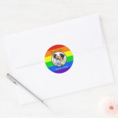 Rainbow Gay Pride Aangepaste foto Hartelijk dank v Ronde Sticker (Envelop)