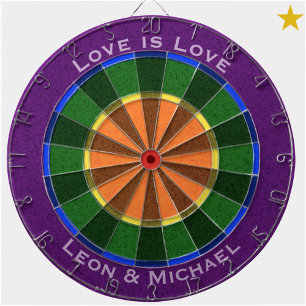 Rainbow Gay Pride Aangepaste naam Dartbord