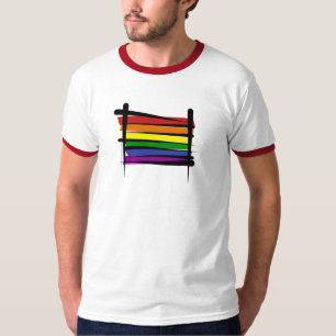 Rainbow Gay Pride Brush Vlag T-shirt