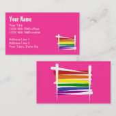 Rainbow Gay Pride Brush Vlag Visitekaartje (Voorkant / Achterkant)