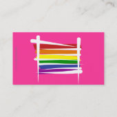 Rainbow Gay Pride Brush Vlag Visitekaartje (Achterkant)
