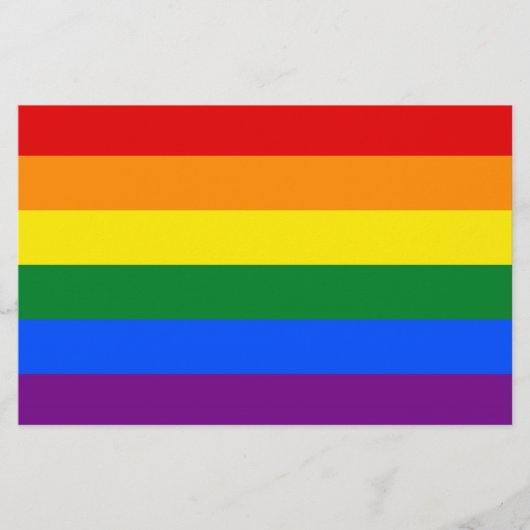 Rainbow Gay Pride Flag Briefpapier (Voorkant)