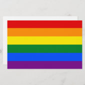 Rainbow Gay Pride Flag Briefpapier (Voorkant / Achterkant)