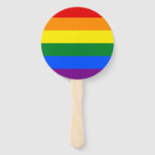 Rainbow Gay Pride Flag Handwaaier (Achterkant)