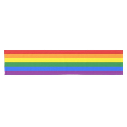 Rainbow Gay Pride Flag Korte Tafelloper (Horizontaal)