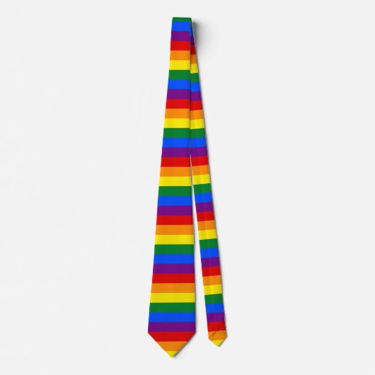 Rainbow Gay Pride Flag Stropdas (Voorkant)