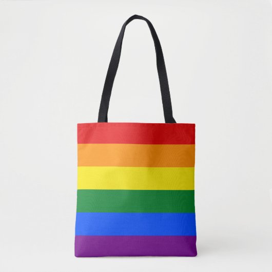 Rainbow Gay Pride Flag Tote Bag (Voorkant)
