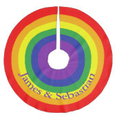 Rainbow Gay Pride Kleurrijk Gepersonaliseerd Kerstboom Rok (Voorkant)