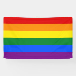 Rainbow Gay Pride LGBT Lesbian 6 Stripes Flag Spandoek