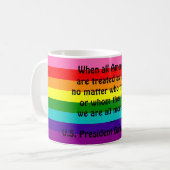 Rainbow Gay Pride LGBT Original 8 Stripes Flag Mok (Voorkant links)