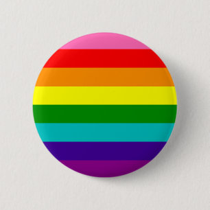 Rainbow Gay Pride LGBT Original 8 Stripes Flag Ronde Button 5,7 Cm