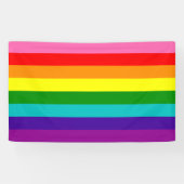 Rainbow Gay Pride LGBT Original 8 Stripes Flag Spandoek (Horizontaal)