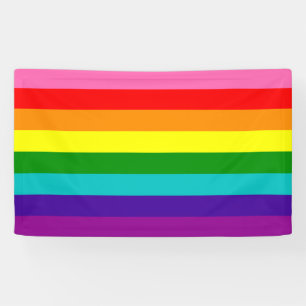 Rainbow Gay Pride LGBT Original 8 Stripes Flag Spandoek