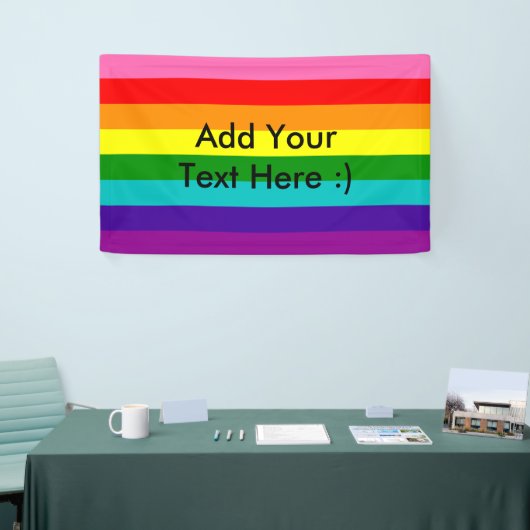 Rainbow Gay Pride LGBT Original 8 Stripes Flag Spandoek (Beurs)
