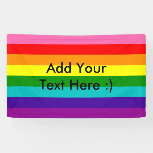Rainbow Gay Pride LGBT Original 8 Stripes Flag Spandoek
