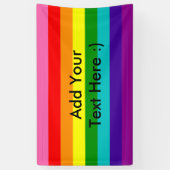 Rainbow Gay Pride LGBT Original 8 Stripes Flag Spandoek (Verticaal)